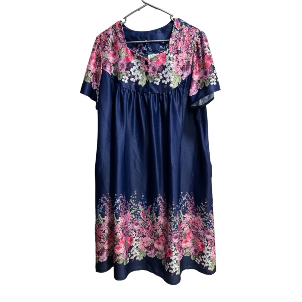 Lot of 4 Grandmas Housedress Nightgowns MuMu, Size Large - Picture 4 of 16